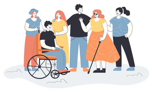 Representación de personas con diferentes discapacidades